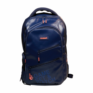 MOCHILA GAME, SET & MATCH AZUL MARINO DETALLES CORAL "ZUSSET"