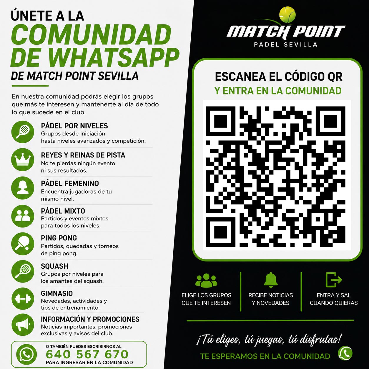 Grupos de whatsapp MatchPoint